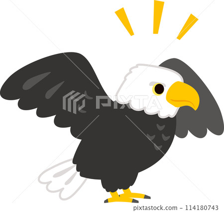 張開翅膀的禿鷹角色 張開翅膀的禿鷹角色 114180743