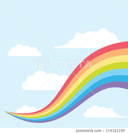 Rainbow illustration flat design 114181195
