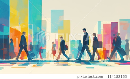 Image of a businessman in an office district_3 114182163