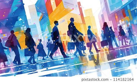 Image of a businessman in an office district_4 114182164