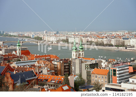 Budapest Cityscape Along the Danube River 114182195