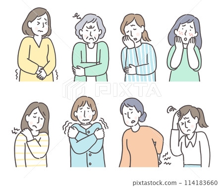 Various physical ailments of women 114183660