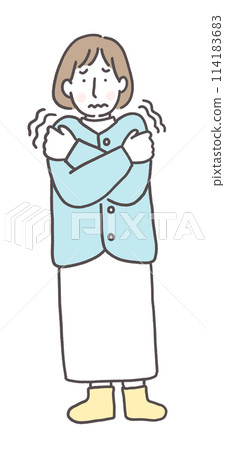 Women suffering from coldness Women suffering from coldness 114183683