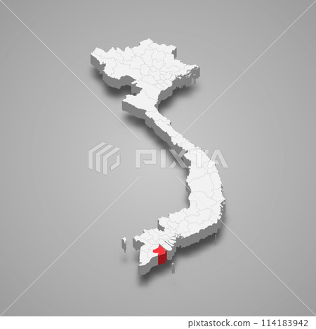 Soc Trang region location within Vietnam 3d map Soc Trang region location within Vietnam 3d map 114183942