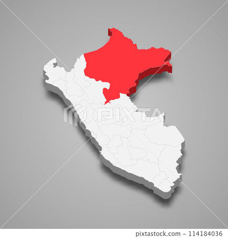 Loreto department location within Peru 3d map 114184036
