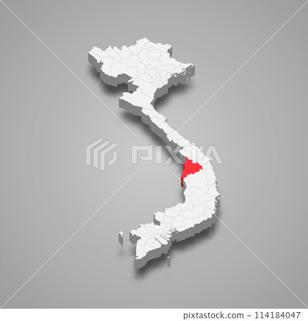 Kon Tum region location within Vietnam 3d map Kon Tum region location within Vietnam 3d map 114184047