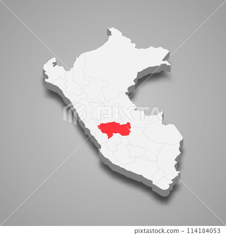 Junin department location within Peru 3d map 114184053