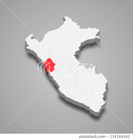 Ancash department location within Peru 3d map 114184162