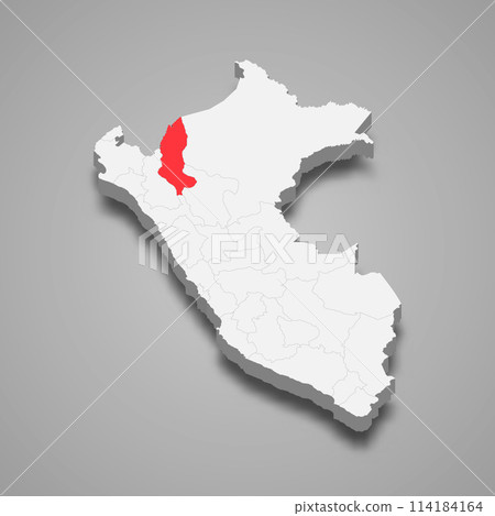 Amazonas department location within Peru 3d map 114184164