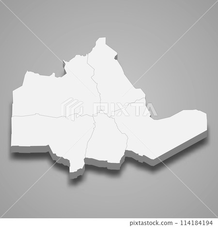 3d isometric map of Tamanrasset is a region of Algeria 114184194