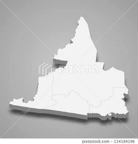 3d isometric map of Sud-Comoe is region of Ivory Coast 3d isometric map of Sud-Comoe is region of Ivory Coast 114184196