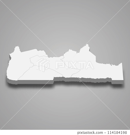 3d isometric map of South is a region of Cameroon 3d isometric map of South is a region of Cameroon 114184198