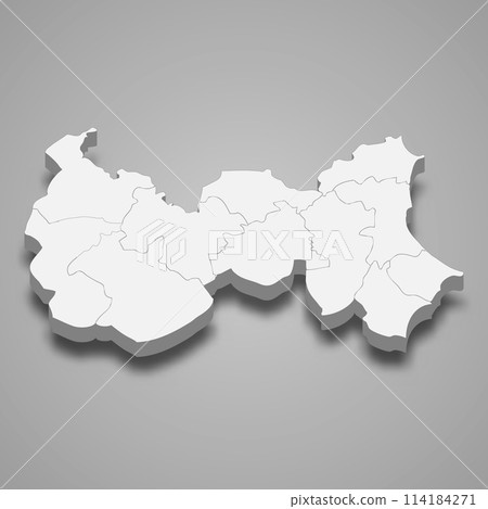 3d isometric map of Mahdia is a Governorate of Tunisia 3d isometric map of Mahdia is a Governorate of Tunisia 114184271