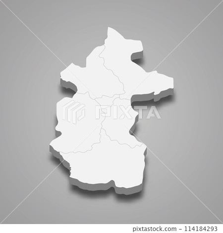 3d isometric map of Kasai-Central is a region of DR Congo 3d isometric map of Kasai-Central is a region of DR Congo 114184293