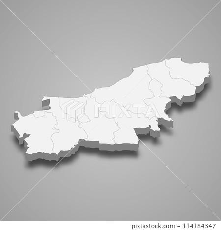 3d isometric map of Boumerdes is a region of Algeria 3d isometric map of Boumerdes is a region of Algeria 114184347