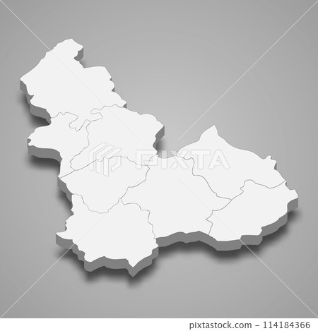 3d isometric map of Beja is a Governorate of Tunisia 3d isometric map of Beja is a Governorate of Tunisia 114184366