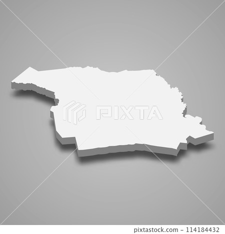 3d isometric map of Abidjan is autonomous districts of Ivory Coast 114184432