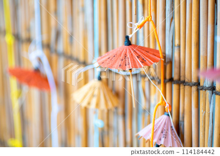 Umbrella fortune-telling slips at Kasama Inari Shrine in Kasama, Ibaraki Prefecture Umbrella fortune-telling slips at Kasama Inari Shrine in Kasama, Ibaraki Prefecture 114184442
