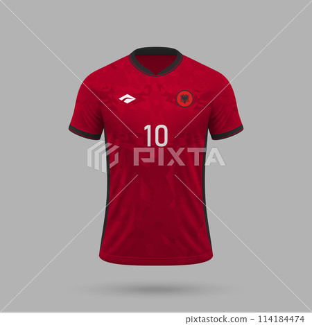 3d realistic soccer jersey Albania national team 2024 3d realistic soccer jersey Albania national team 2024 114184474