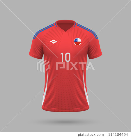 3d realistic soccer jersey Chile national team 2024 3d realistic soccer jersey Chile national team 2024 114184494