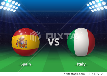 Spain vs Italy. Europe soccer tournament 2024 Spain vs Italy. Europe soccer tournament 2024 114185129