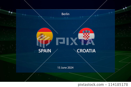 Spain vs Croatia. Europe football tournament 2024 114185178