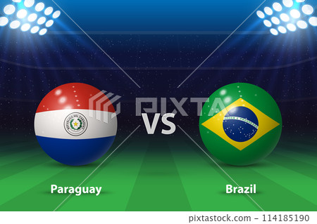 Paraguay vs Brazil. America soccer tournament 2024 114185190