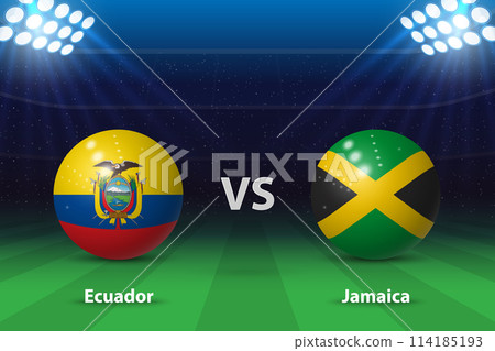 Ecuador vs Jamaica. America soccer tournament 2024 Ecuador vs Jamaica. America soccer tournament 2024 114185193
