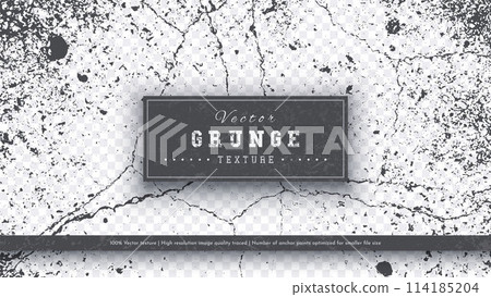 6 Grunge Crack Textures. Vector Background. Adding Vintage Style and Wear to Illustrations and Objects 114185204
