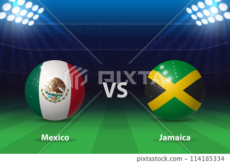 Mexico vs Jamaica. America soccer tournament 2024 Mexico vs Jamaica. America soccer tournament 2024 114185334