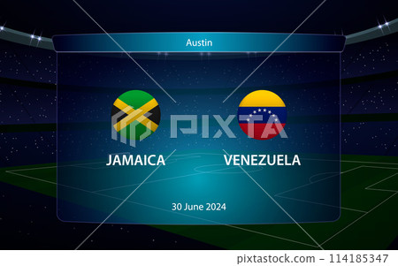 Jamaica vs Venezuela. America soccer tournament 2024 Jamaica vs Venezuela. America soccer tournament 2024 114185347