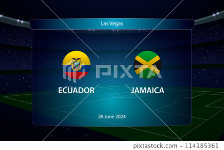 Ecuador vs Jamaica. America soccer tournament 2024 Ecuador vs Jamaica. America soccer tournament 2024 114185361