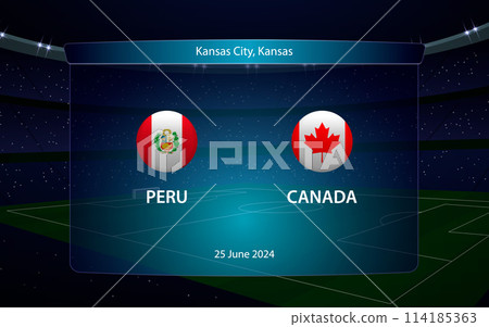 Peru vs Canada. America soccer tournament 2024 Peru vs Canada. America soccer tournament 2024 114185363
