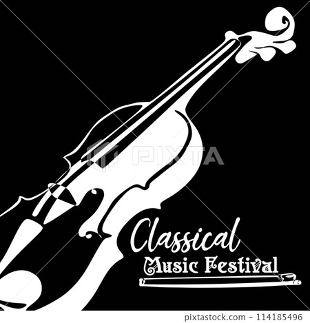 Beautiful modern classical music festival poster or flyer template. Ideal for local events announcement and promotions 114185496