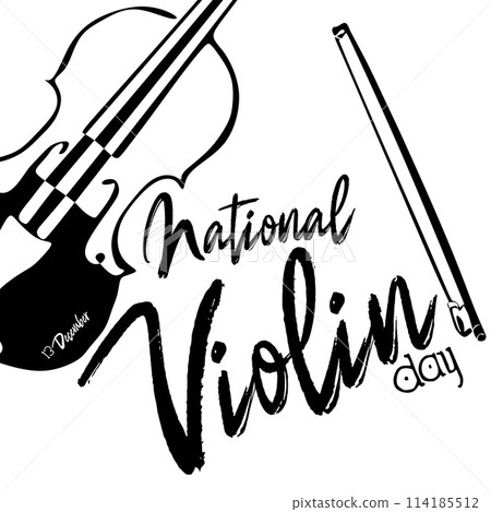 National Violin Day. December 13. Holiday concept. Template for background, banner, card, poster with text inscription National Violin Day. December 13. Holiday concept. Template for background, banner, card, poster with text inscription 114185512