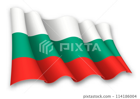 Realistic waving flag of Bulgaria 114186004
