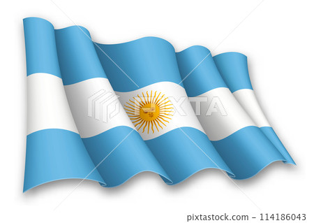 Realistic waving flag of Argentina 114186043