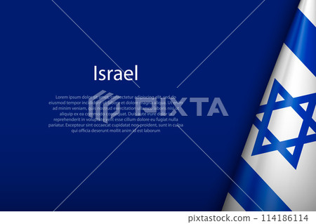 Israel national flag isolated on background with copyspace Israel national flag isolated on background with copyspace 114186114