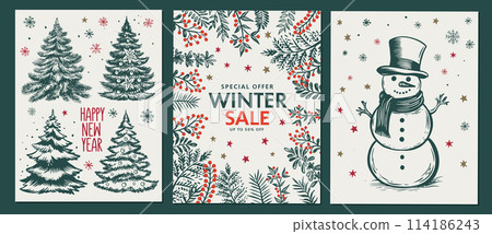 christmas, tree, vector 114186243