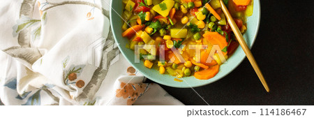 Summer minestrone soup 114186467