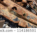 Abandoned and rusty scrap iron 114186501