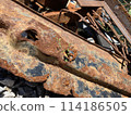 Abandoned and rusty scrap iron 114186505