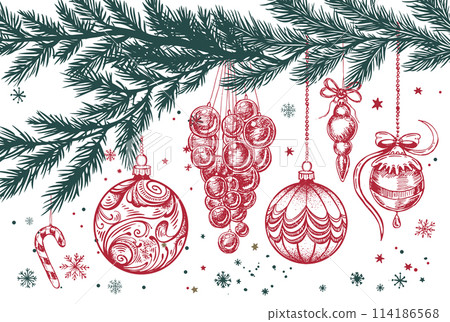christmas, decoration, vector 114186568