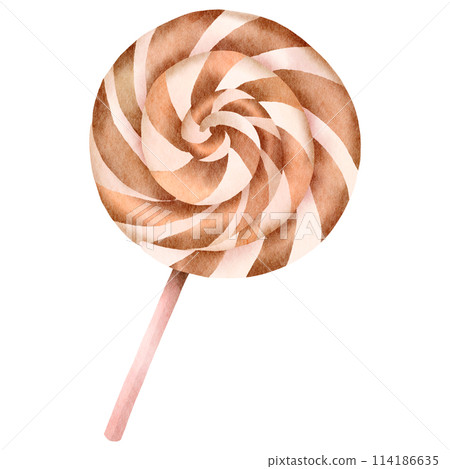 Watercolor lollipop clipart 114186635
