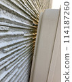 Loose screws on exterior siding 114187260