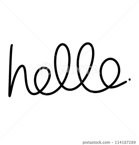 Hello Handwritten Word illustration Hello Hand Drawn Word illustration 114187289