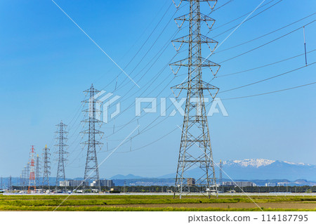 Scenery with a steel tower 114187795