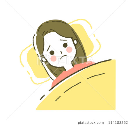 睡不著的人睡不著的女人睡不著簡單插畫素材 睡不著的人睡不著的女人睡不著簡單插畫素材 114188262