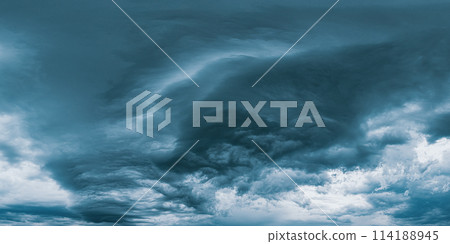 Stormy Sky Before Rain Thunderstorm. Storm Cloudy Sky Background. Panorama, Panoramic View. Stormy Sky Before Rain Thunderstorm. Storm Cloudy Sky Background. Panorama, Panoramic View. 114188945