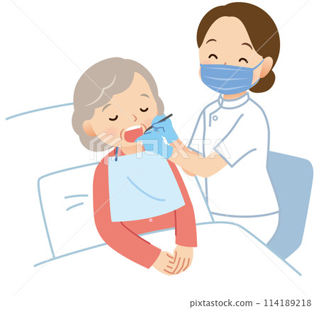 臥床老人接受牙科檢查 - 到府醫療 臥床老人接受牙科檢查 - 到府醫療 114189218